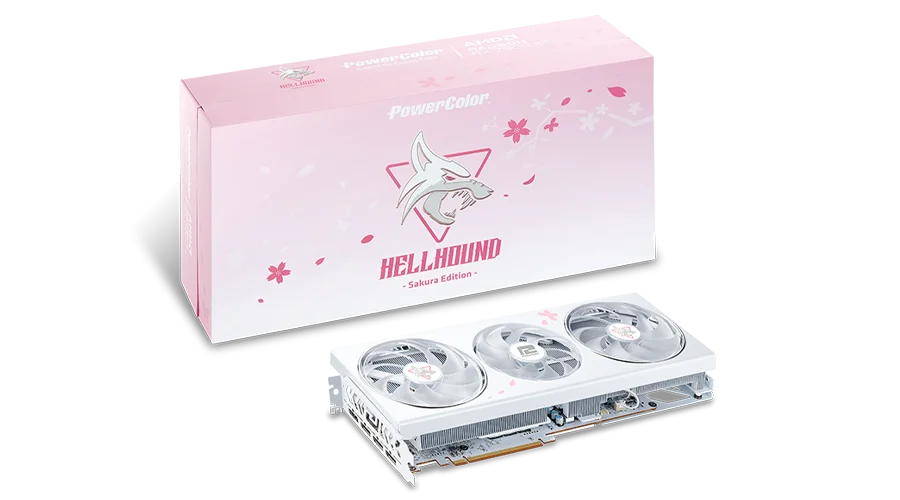 PowerColor Hellhound Sakura AMD Radeon RX 7800 XT 16GB GDDR6 Edición Limitada
